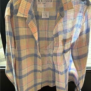 Frank & Eileen Pastel Plaid Blouse